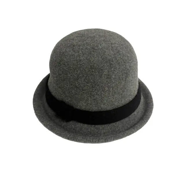 SHIHREEN TURN BRIM CLOCHE GREY