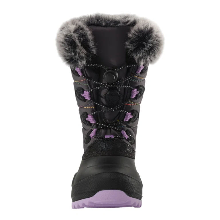 KAMIK YOUTH SNOWANGEL INSULATED WTPF CHARCOAL PURPLE - KIDS