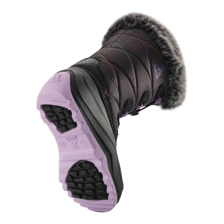 KAMIK YOUTH SNOWANGEL INSULATED WTPF CHARCOAL PURPLE - KIDS