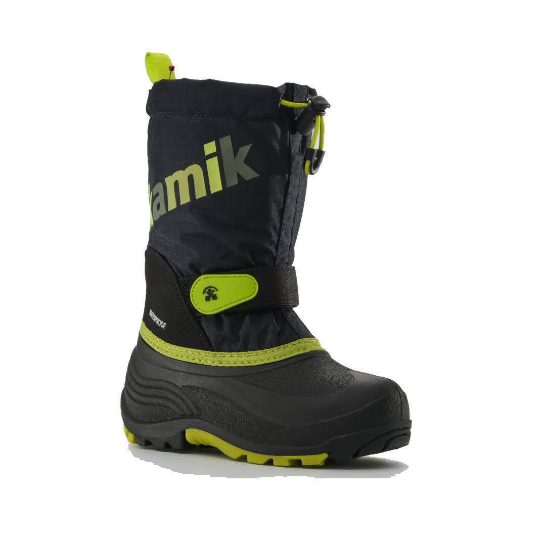 KAMIK WATERBUG 5 YOUTH BLACK GREEN - KID