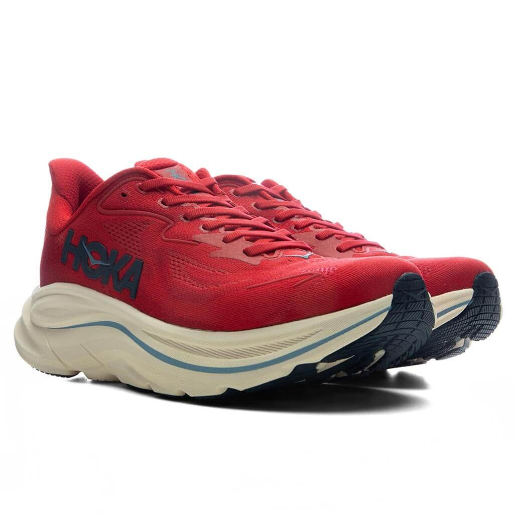 HOKA CLIFTON 10 VERMILLION/VARSITY NAVY - MENS