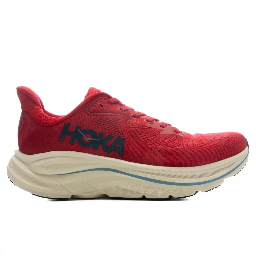 HOKA CLIFTON 10 VERMILLION/VARSITY NAVY - MENS