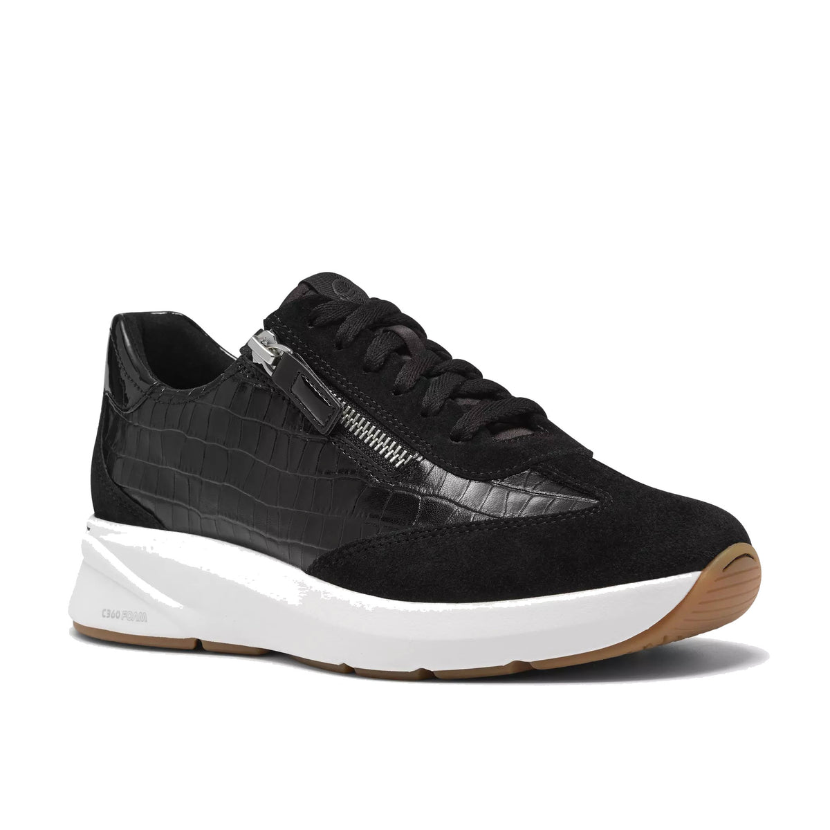 CLARKS CODE R RUN SNEAKER BLACK COMBINATION - WOMENS