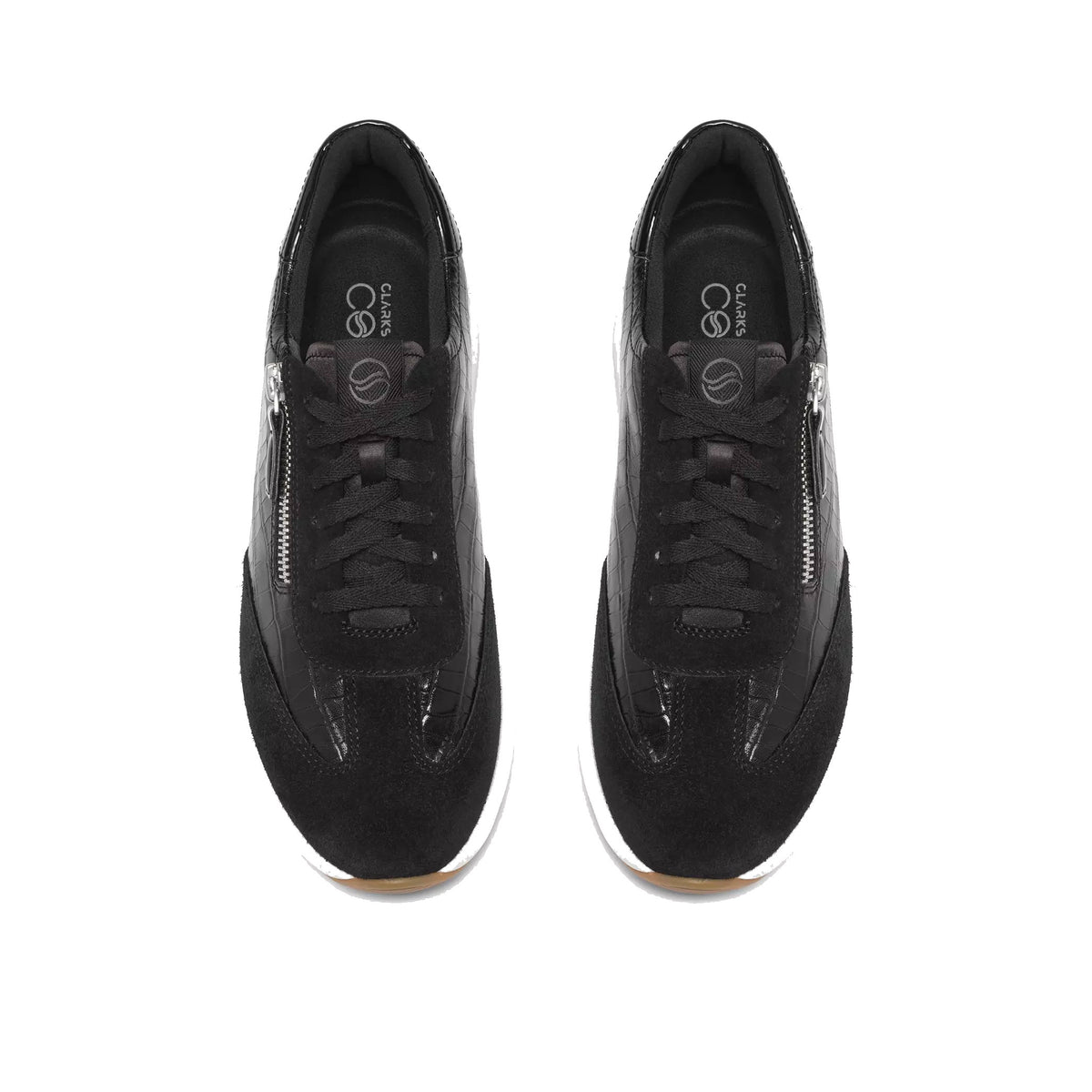 CLARKS CODE R RUN SNEAKER BLACK COMBINATION - WOMENS