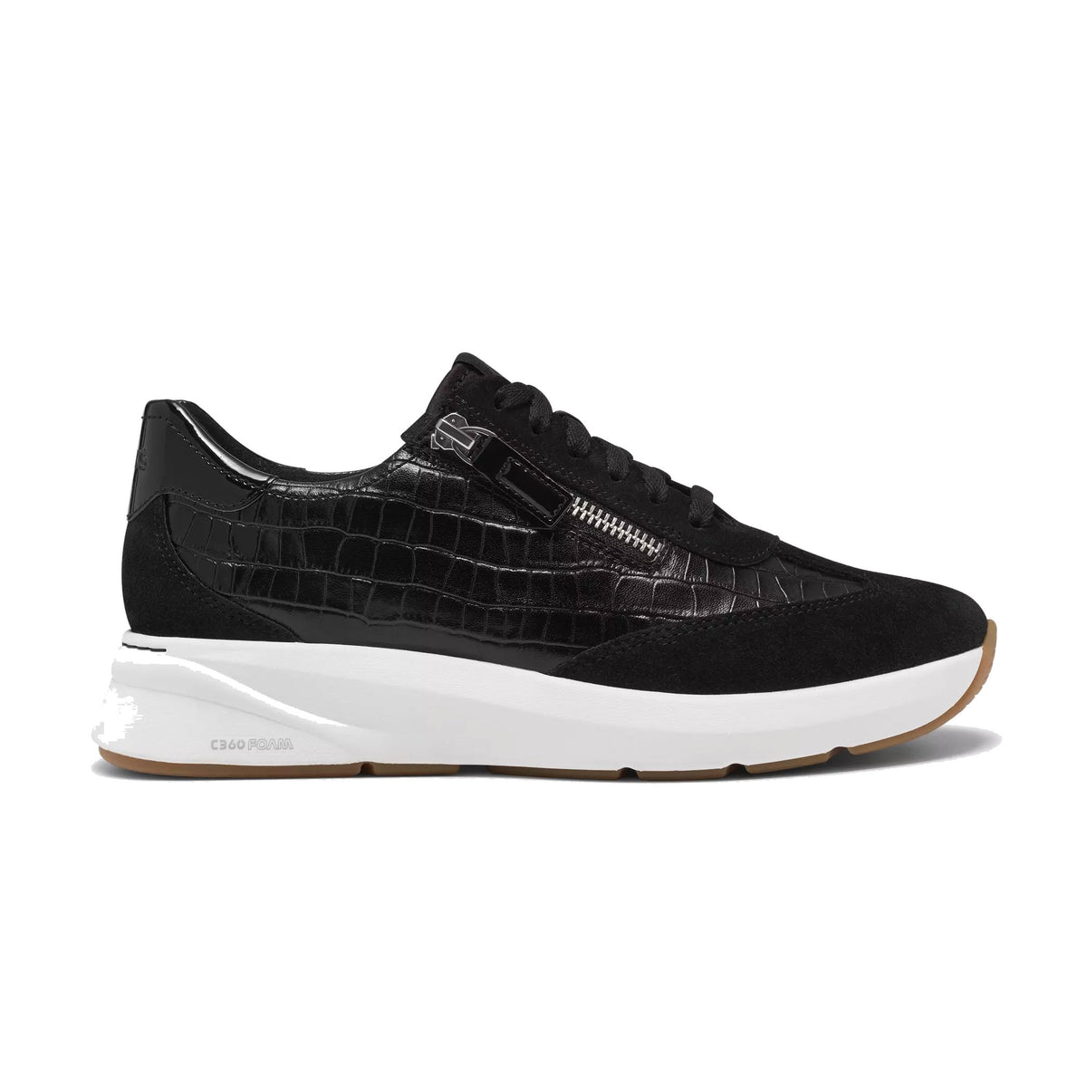 CLARKS CODE R RUN SNEAKER BLACK COMBINATION - WOMENS