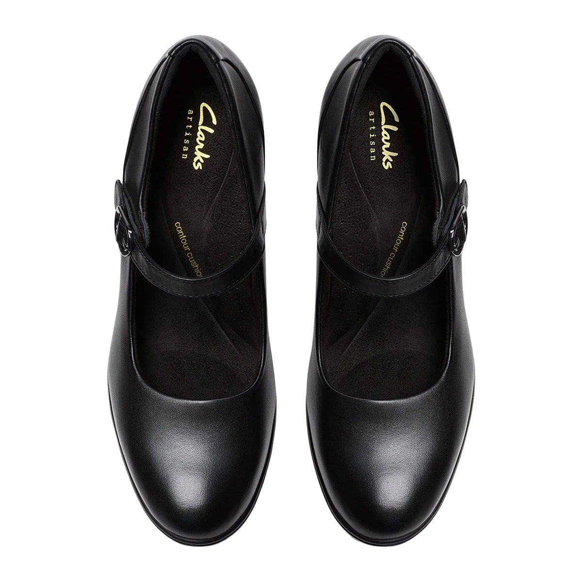 CLARKS SHAYA JANE LEATHER BLACK - WOMENS