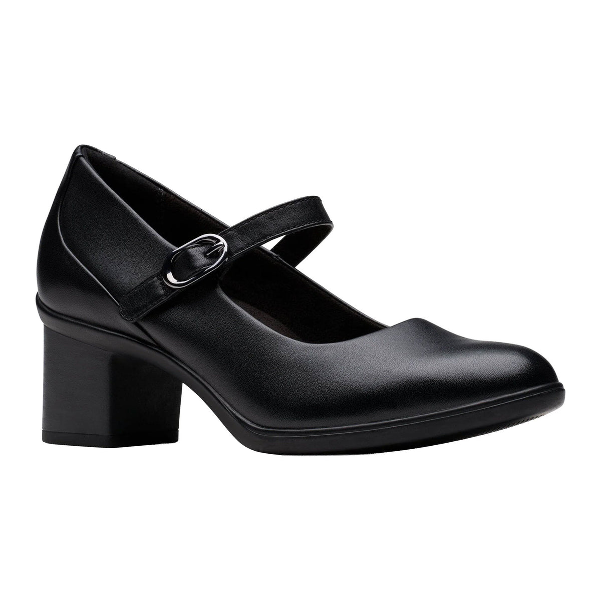 CLARKS SHAYA JANE LEATHER BLACK - WOMENS