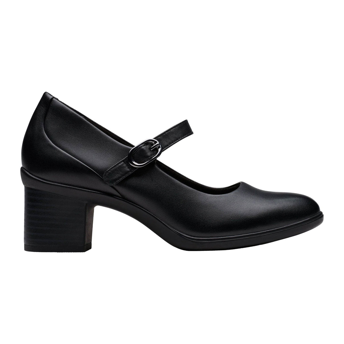 CLARKS SHAYA JANE LEATHER BLACK - WOMENS