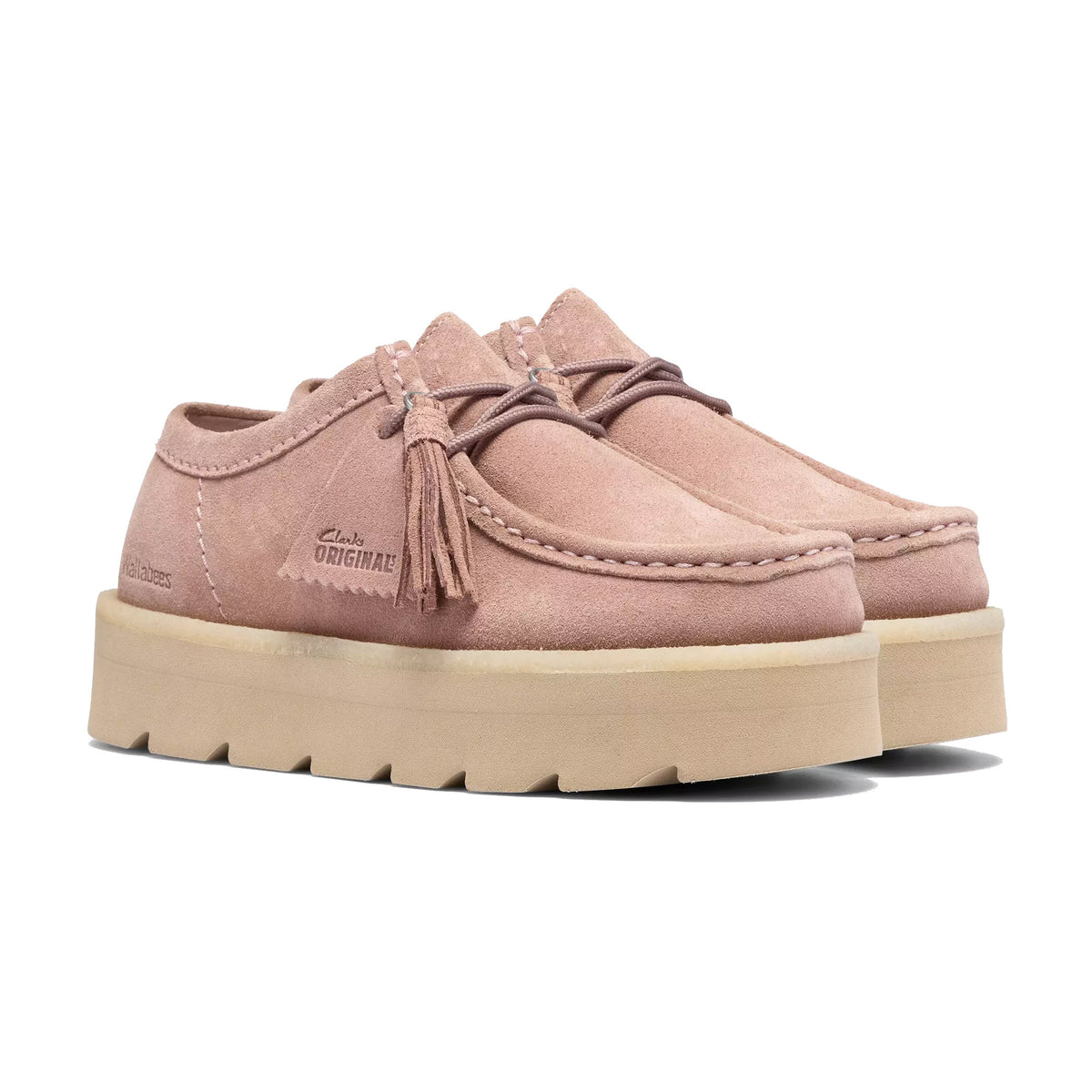 CLARKS MEARE WALLABY SUEDE DUSTY PINK - WOMENS