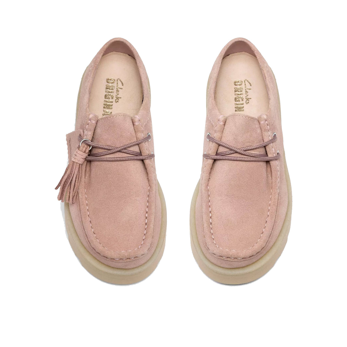 CLARKS MEARE WALLABY SUEDE DUSTY PINK - WOMENS