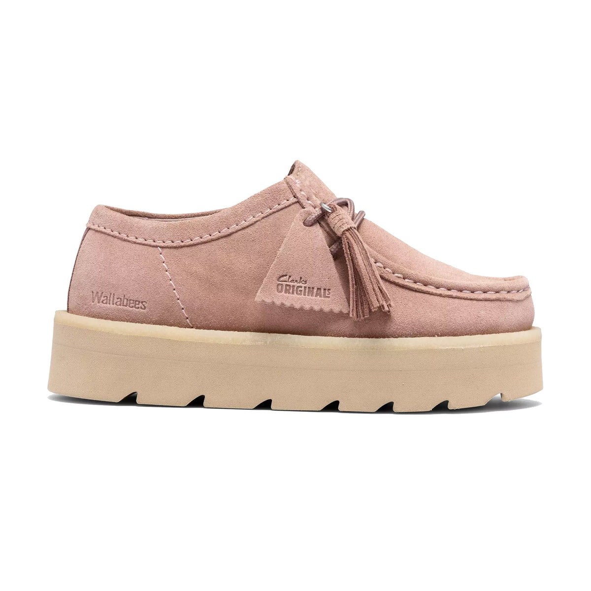 CLARKS MEARE WALLABY SUEDE DUSTY PINK - WOMENS