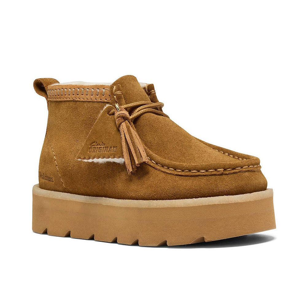 CLARKS MEARE WALLABY MID LINED BROWN - WOMENS
