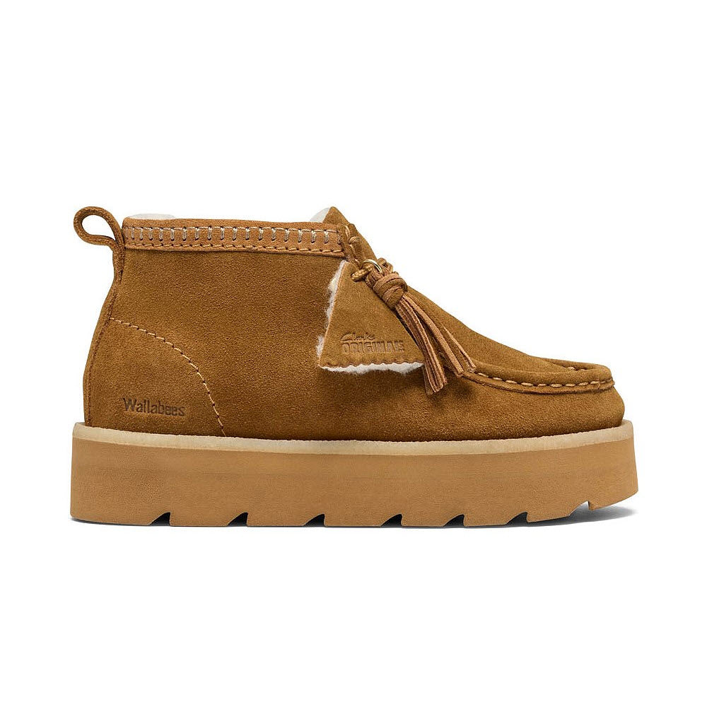 CLARKS MEARE WALLABY MID LINED BROWN - WOMENS