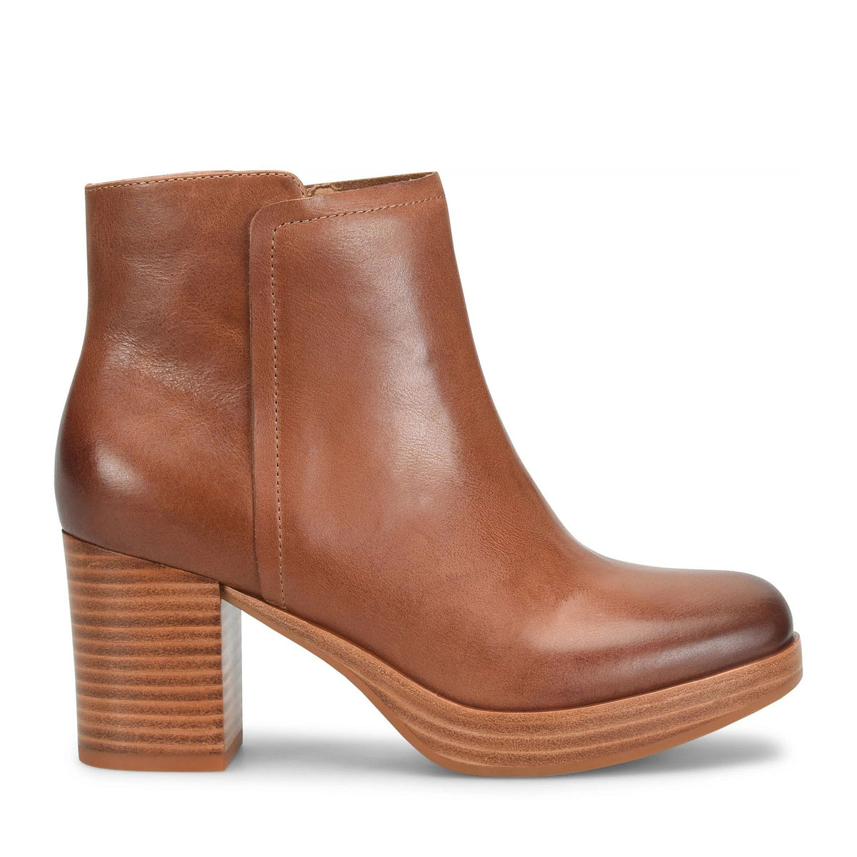 SOFFT KENDALL STACKED HEEL BOOT LUGGAGE - WOMENS
