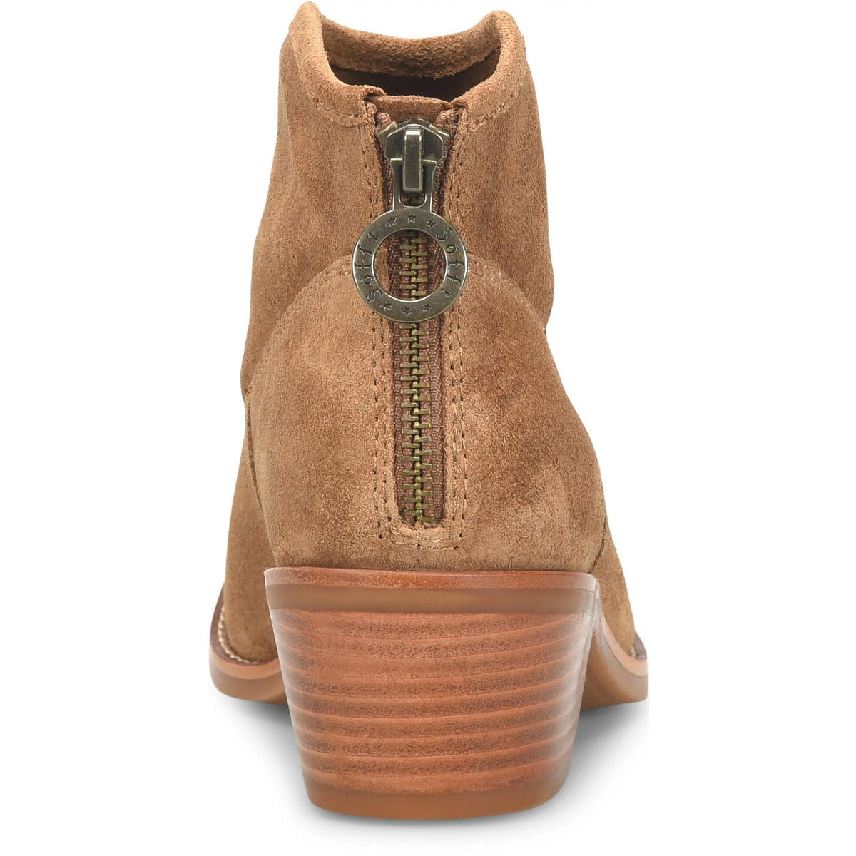 SOFFT AISLEY BACK ZIP BOOTIE SUEDE BRANDY - WOMENS
