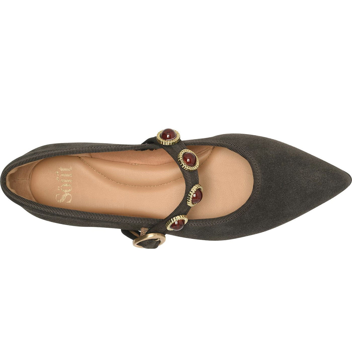 SOFFT MALLORY MARY JANE SUEDE DARK BROWN - WOMENS
