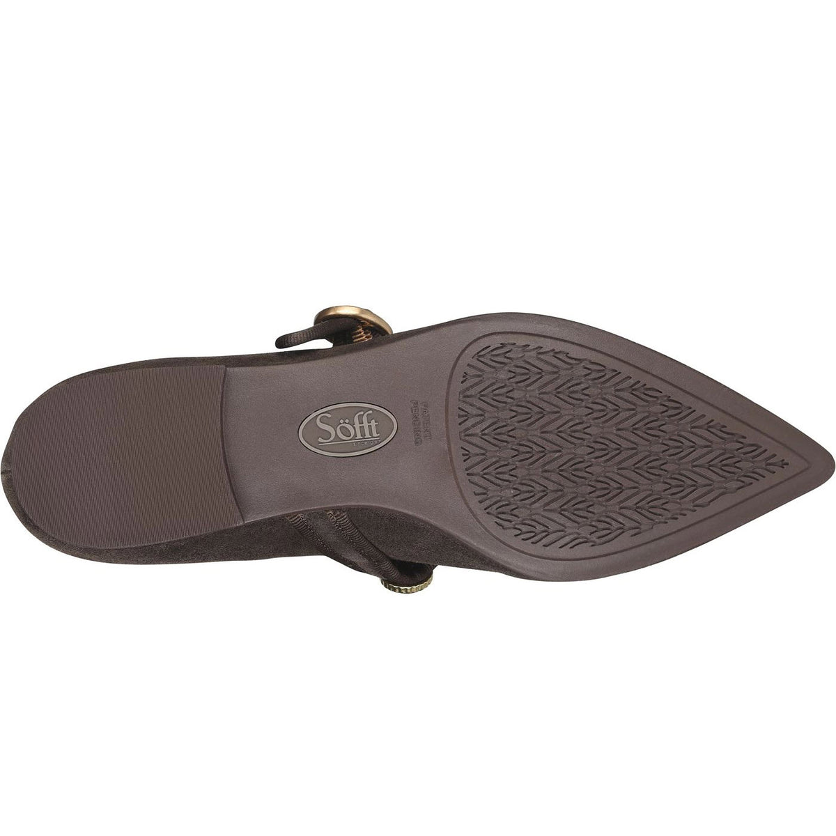 SOFFT MALLORY MARY JANE SUEDE DARK BROWN - WOMENS