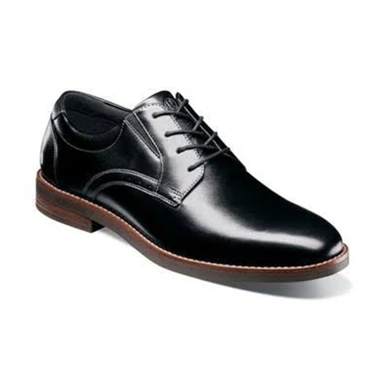 NUNN BUSH FITZ FLEX PLAIN TOE OXFORD BLACK - MENS