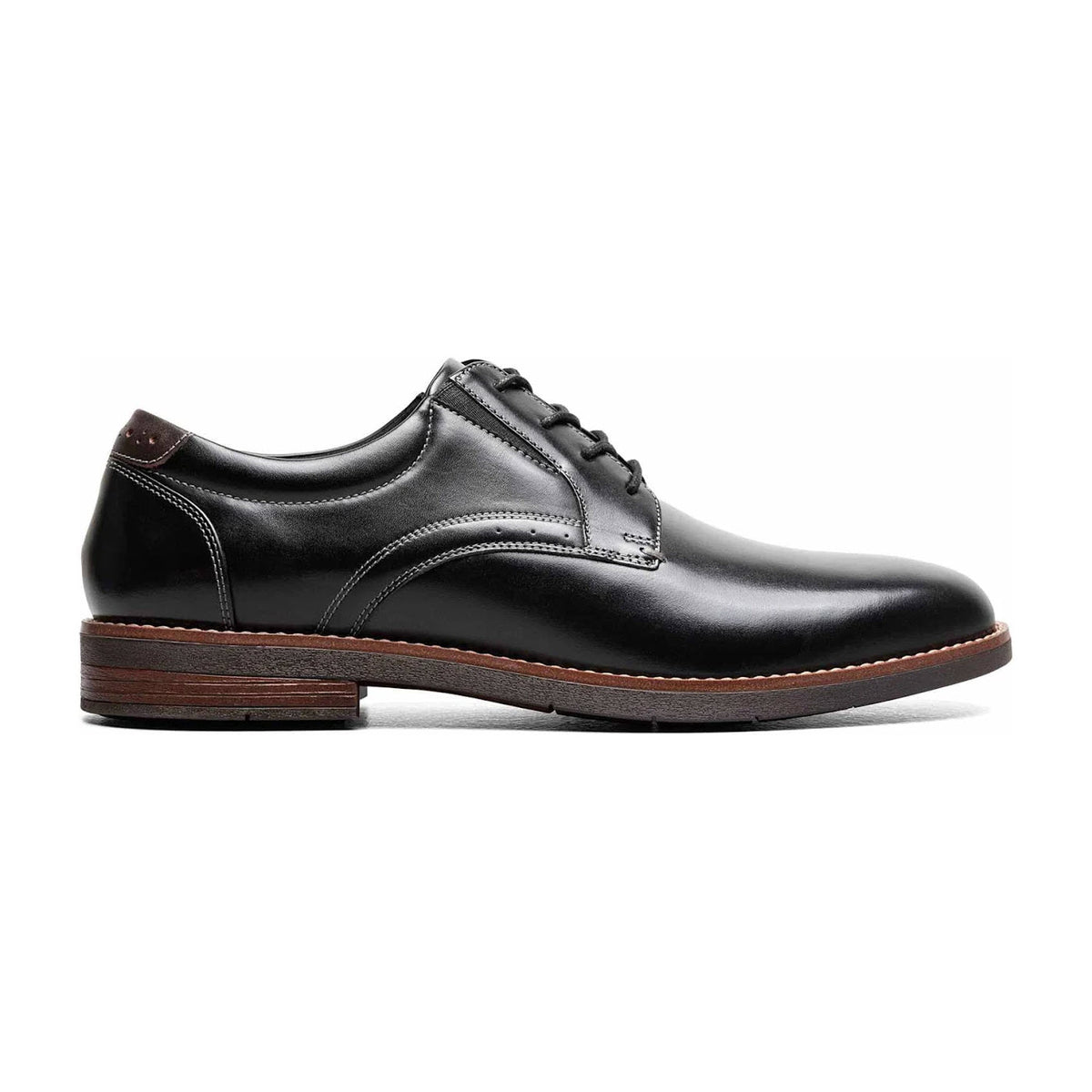 NUNN BUSH FITZ FLEX PLAIN TOE OXFORD BLACK - MENS