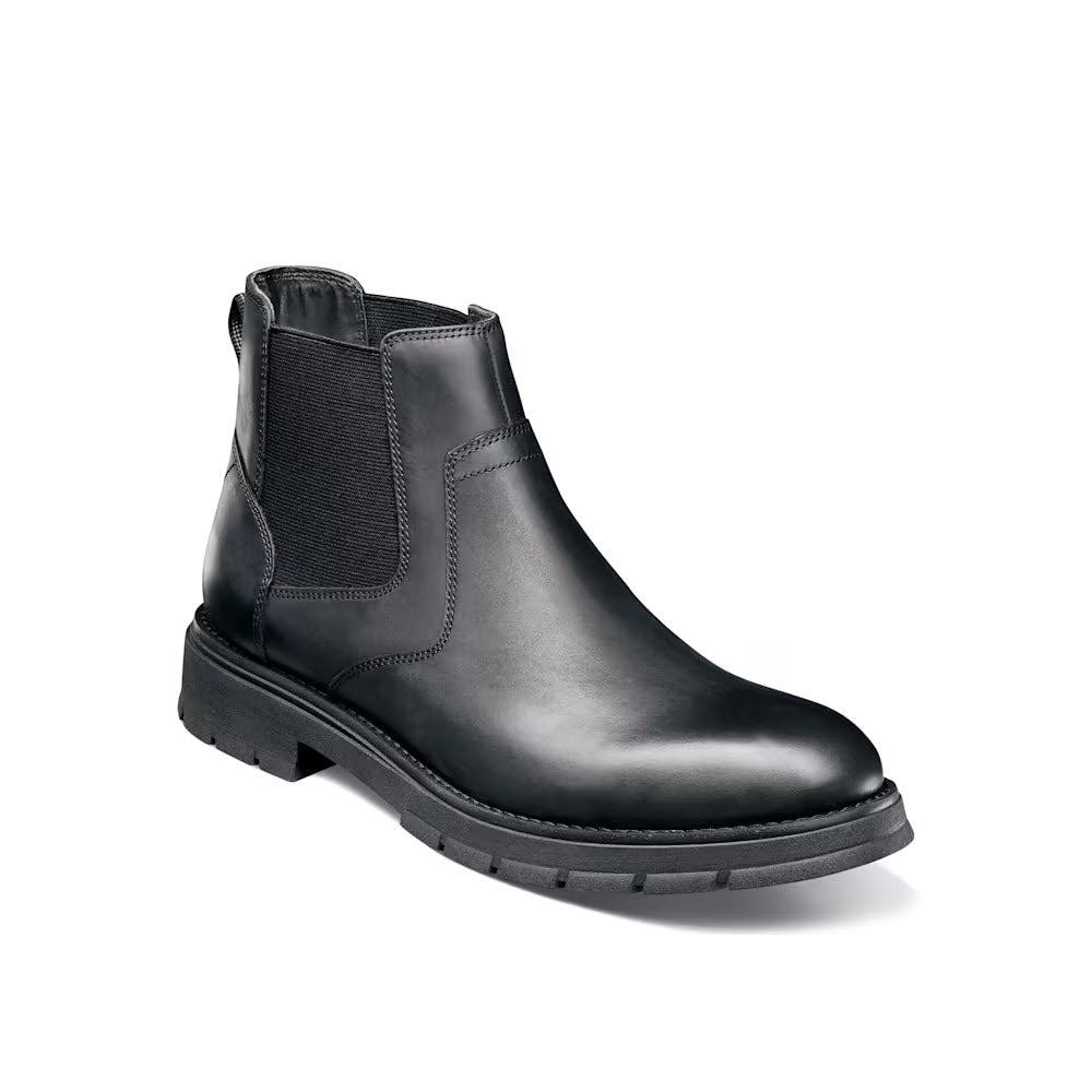 NUNN BUSH BRIGGS PLAIN TOE CHELSEA BLACK - MENS