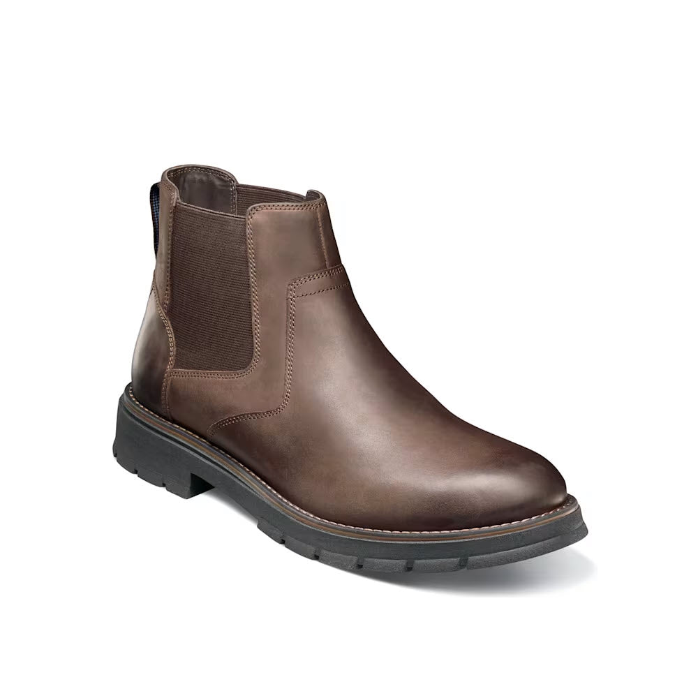 NUNN BUSH BRIGGS PLAIN TOE CHELSEA BROWN - MENS