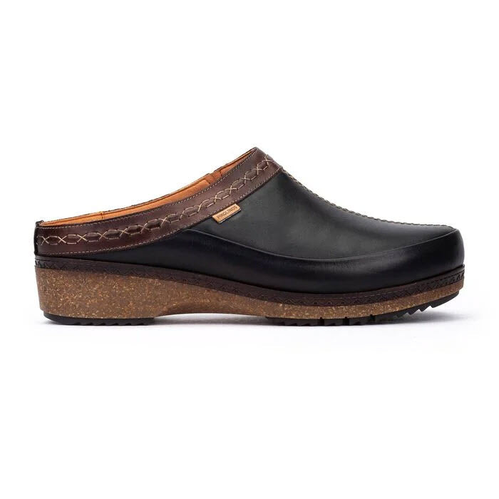 PIKOLINOS SORT OPEN BACK HEELED CLOG BLACK - WOMENS