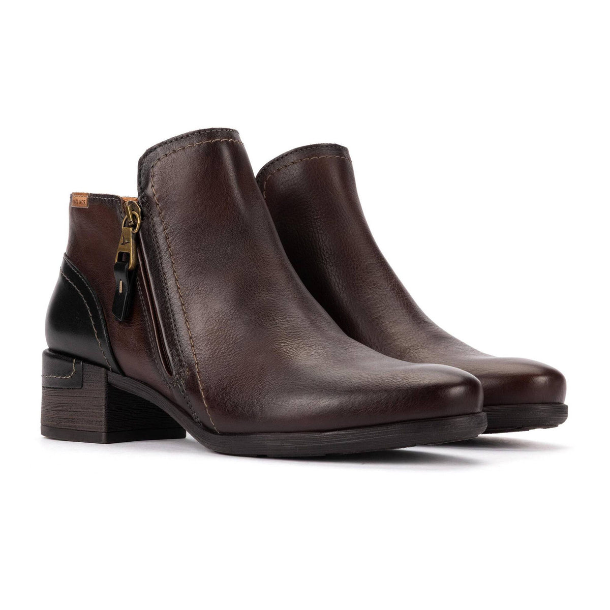 PIKOLINOS MALAGA SIDE ZIP BOOT CAOBA - WOMENS