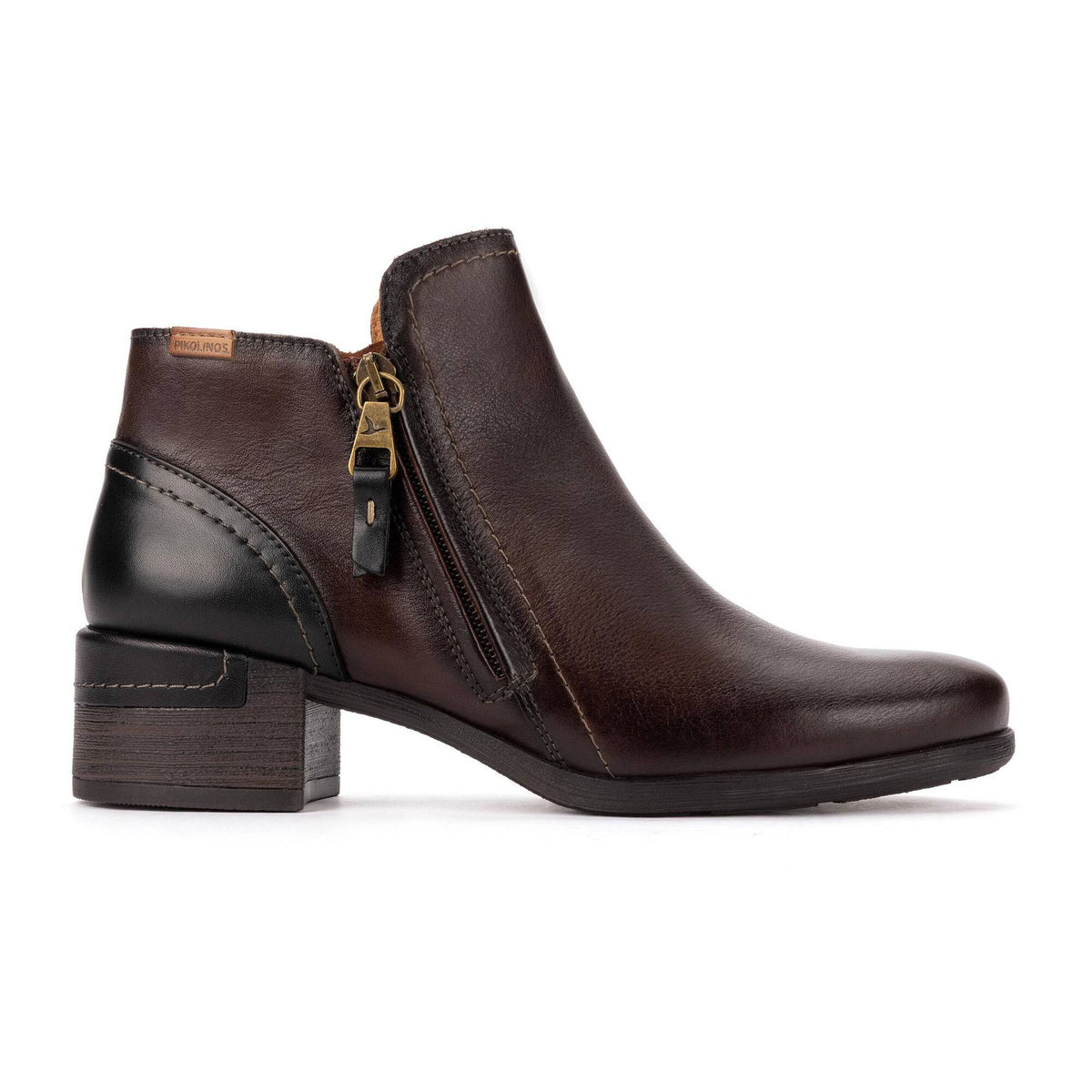 PIKOLINOS MALAGA SIDE ZIP BOOT CAOBA - WOMENS