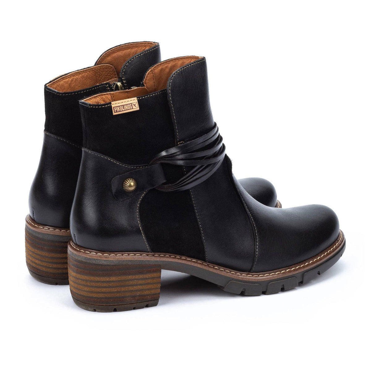PIKOLINOS SAN SEBATIAN SIDE ZIP BOOT BLACK - WOMENS