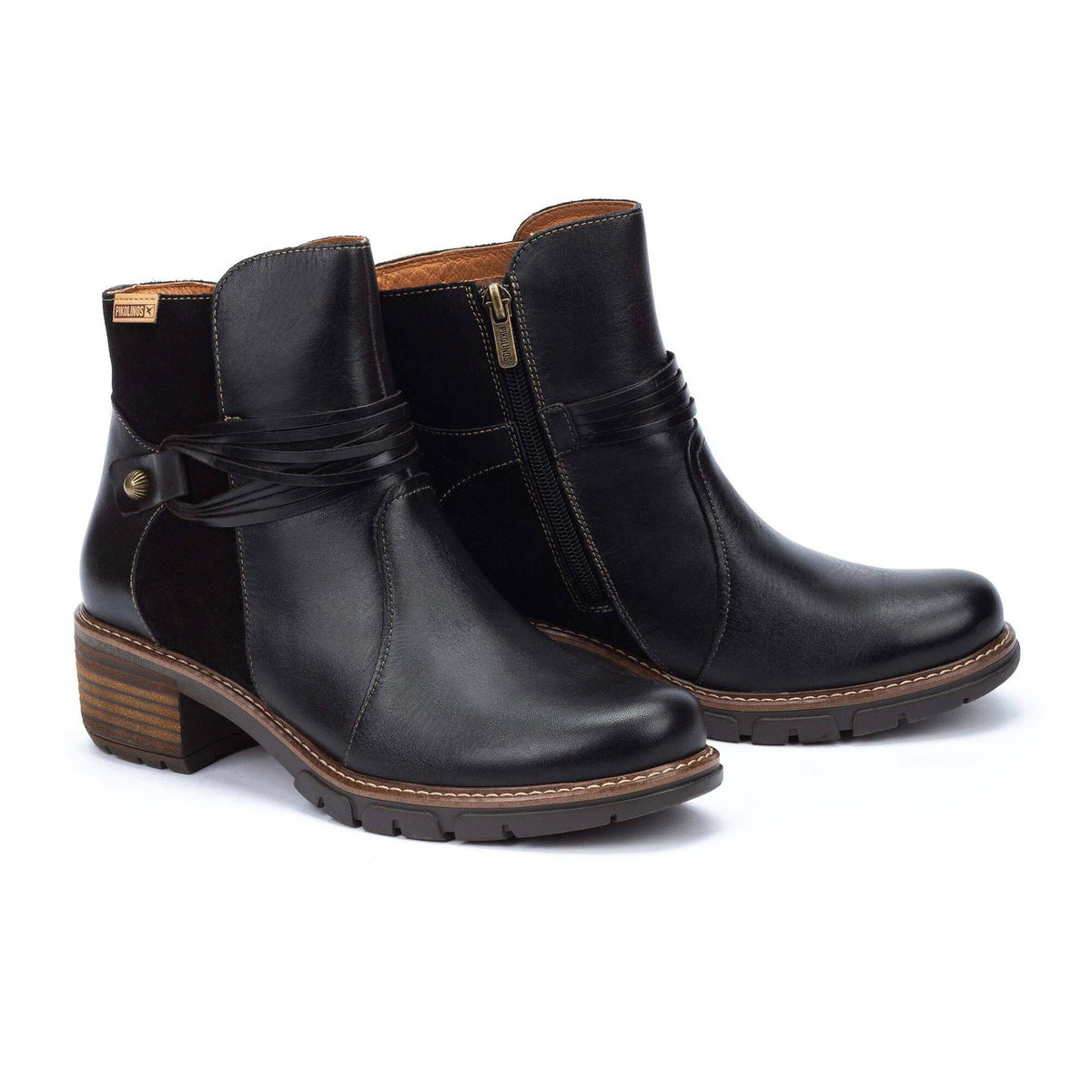 PIKOLINOS SAN SEBATIAN SIDE ZIP BOOT BLACK - WOMENS