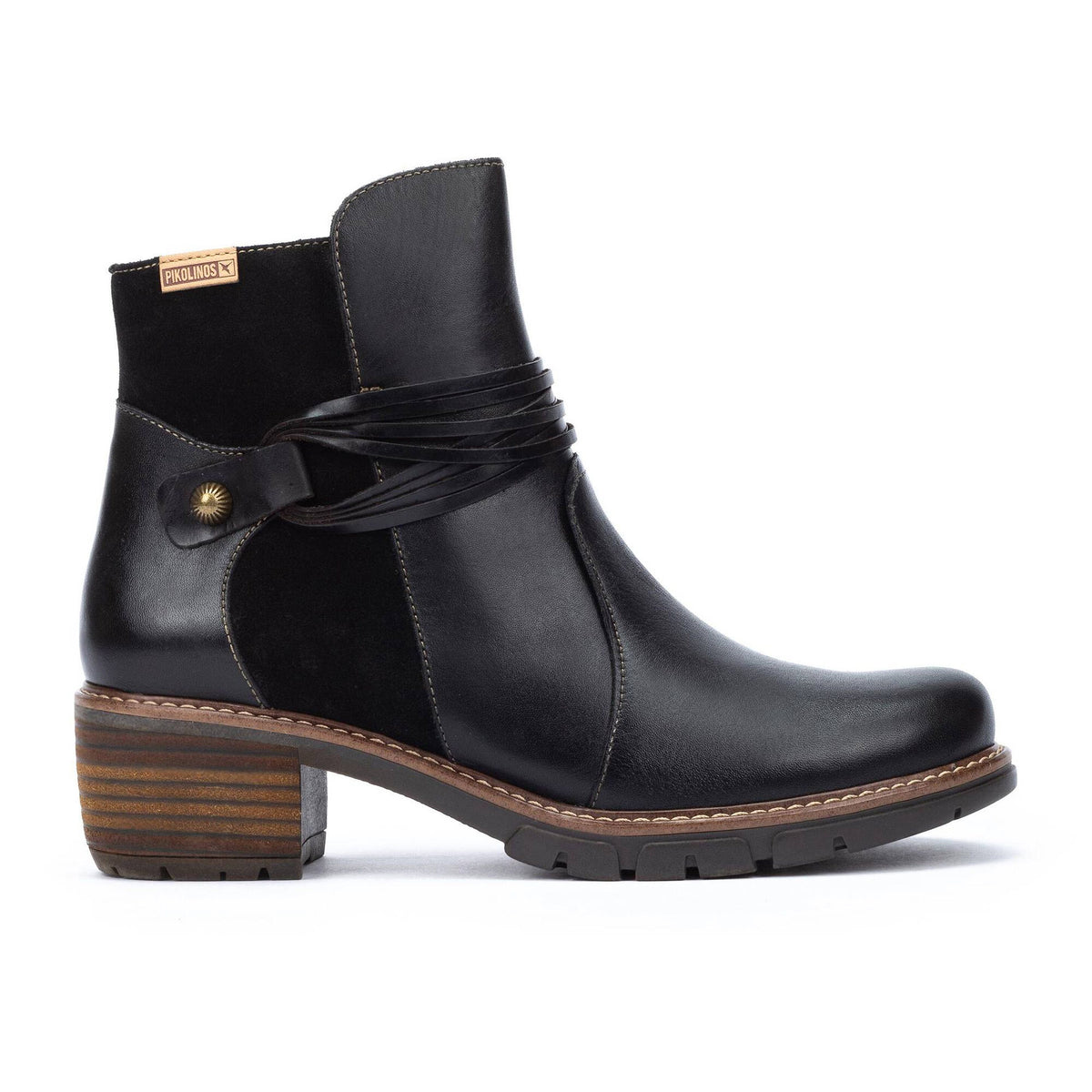 PIKOLINOS SAN SEBATIAN SIDE ZIP BOOT BLACK - WOMENS
