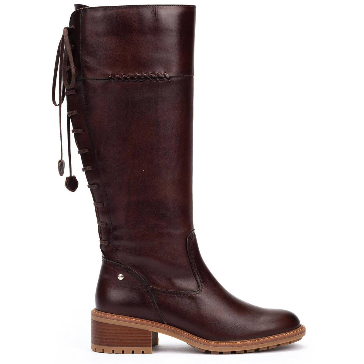 PIKOLINOS MEDINA TALL LACE BACK BOOT CAOBA - WOMENS