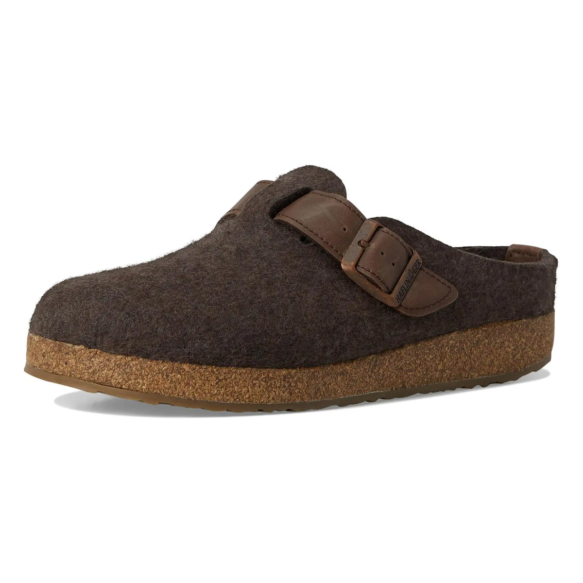 HAFLINGER SHARON BUCKLE CLOG CHOCOLATE - WOMENS