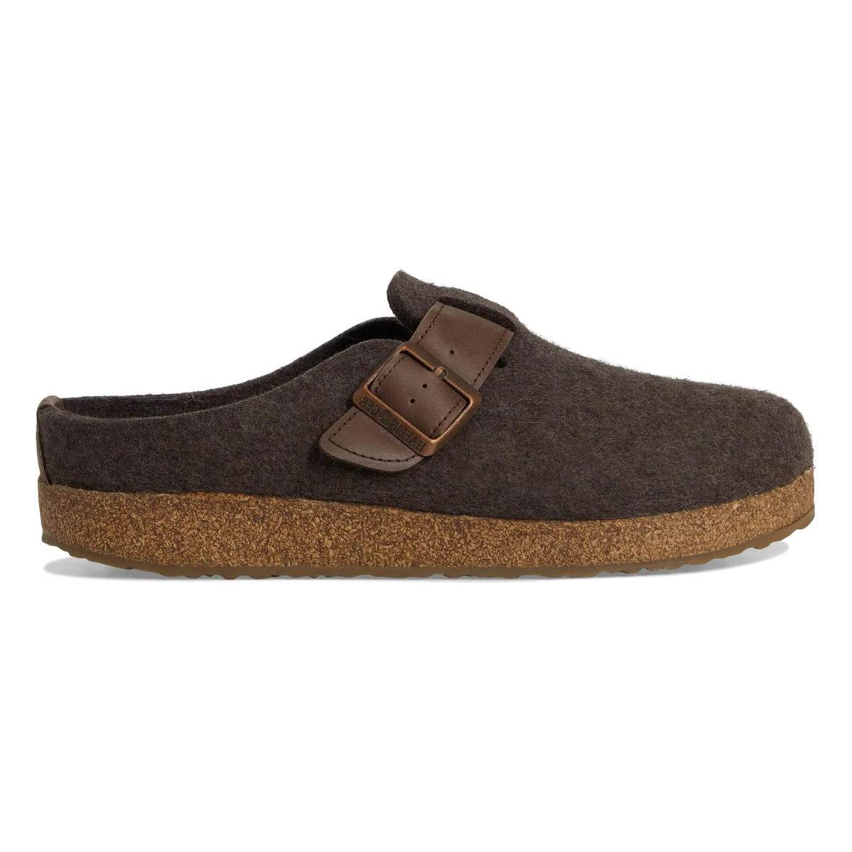 HAFLINGER SHARON BUCKLE CLOG CHOCOLATE - WOMENS