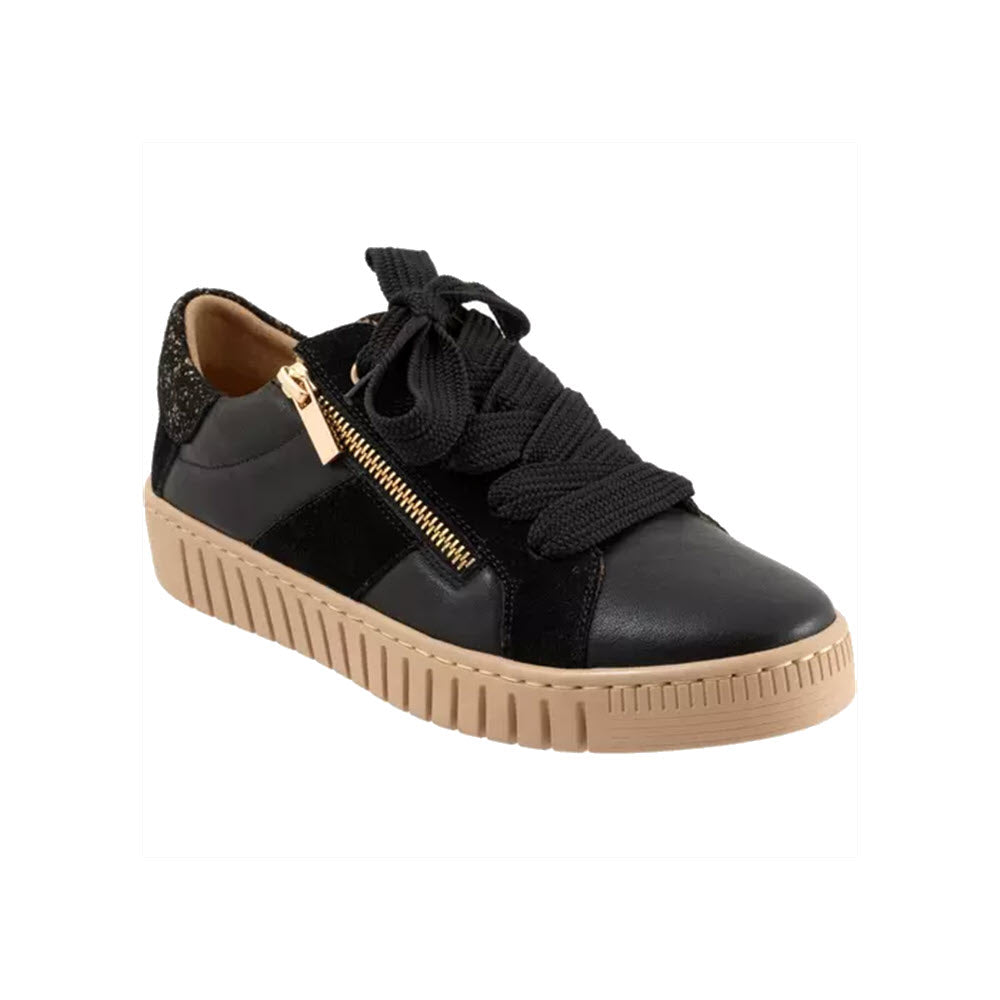 EOS TINAH SIDE ZIP SNEAKER BIG BOW BLACK MULTI - WOMENS
