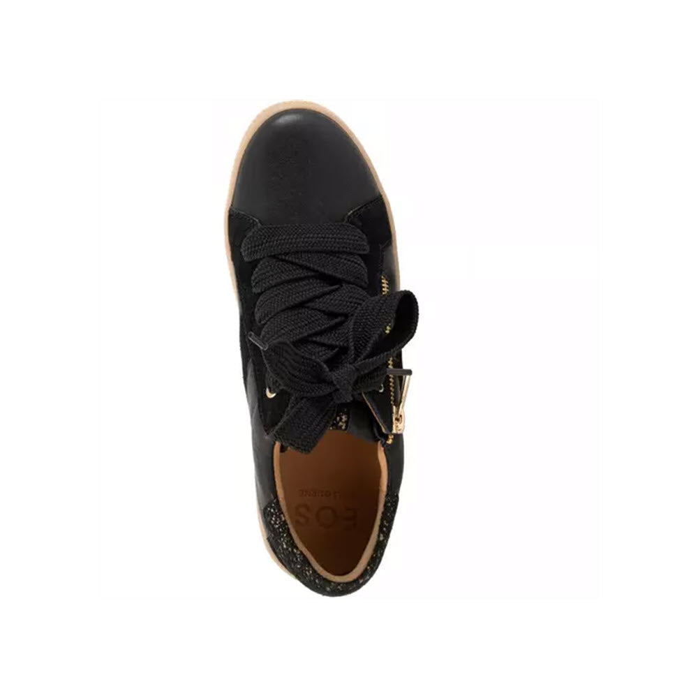 EOS TINAH SIDE ZIP SNEAKER BIG BOW BLACK MULTI - WOMENS