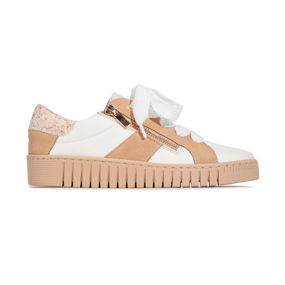 EOS TINAH SIDE ZIP SNEAKER BIG BOW WHITE MULTI - WOMENS