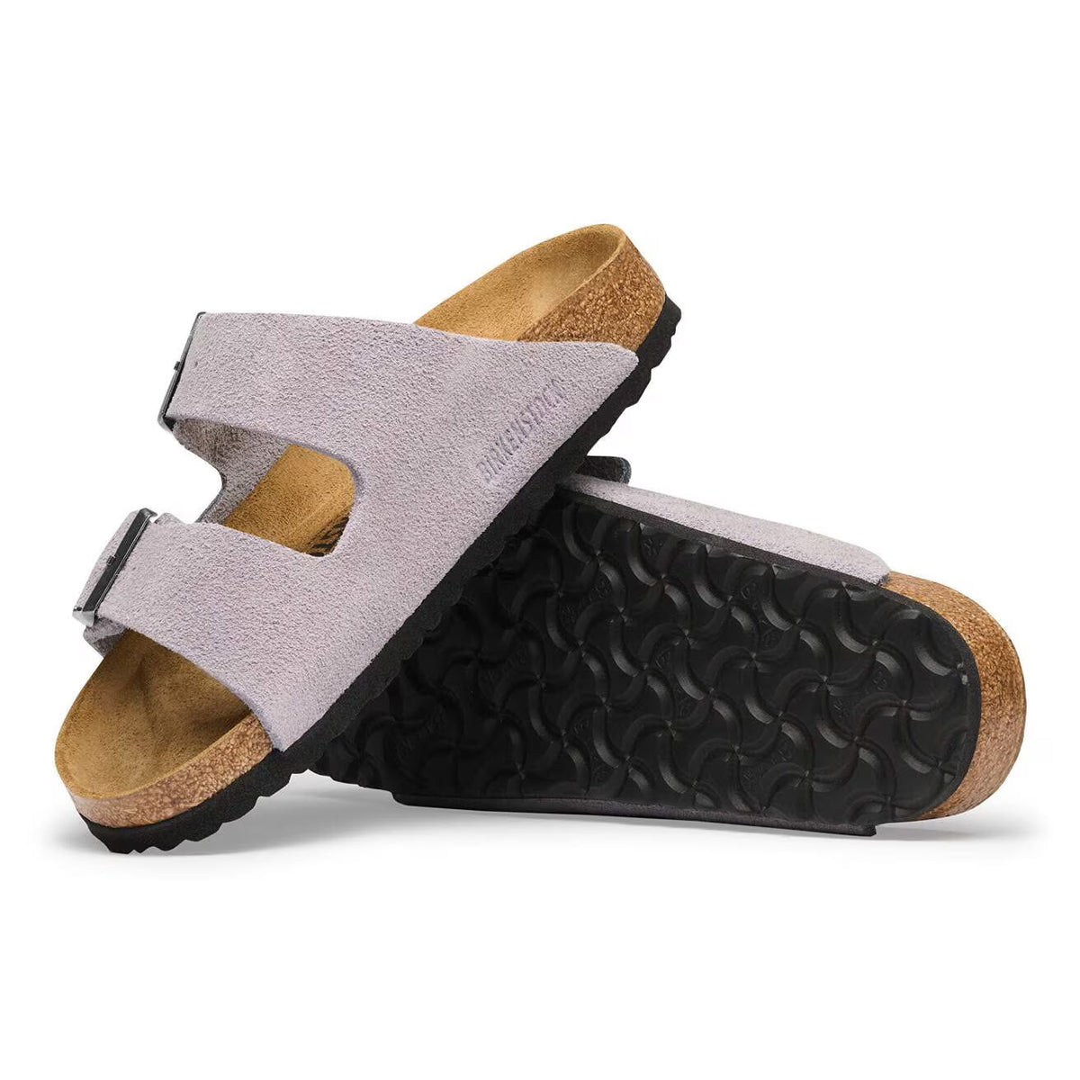 BIRKENSTOCK ARIZONA SUEDE SANDAL LAVENDER SKY - WOMENS