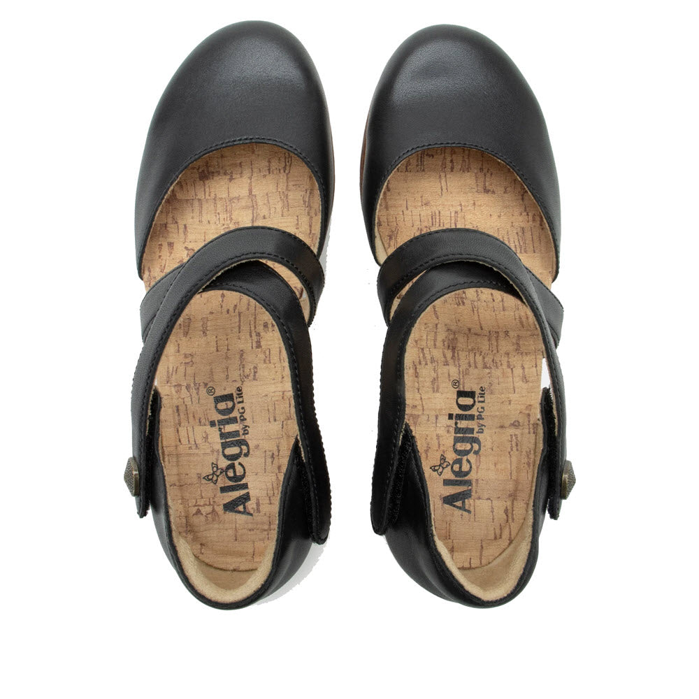 ALEGRIA SAVINA DOUBLE STRAP MARY JANE BLACK - WOMENS
