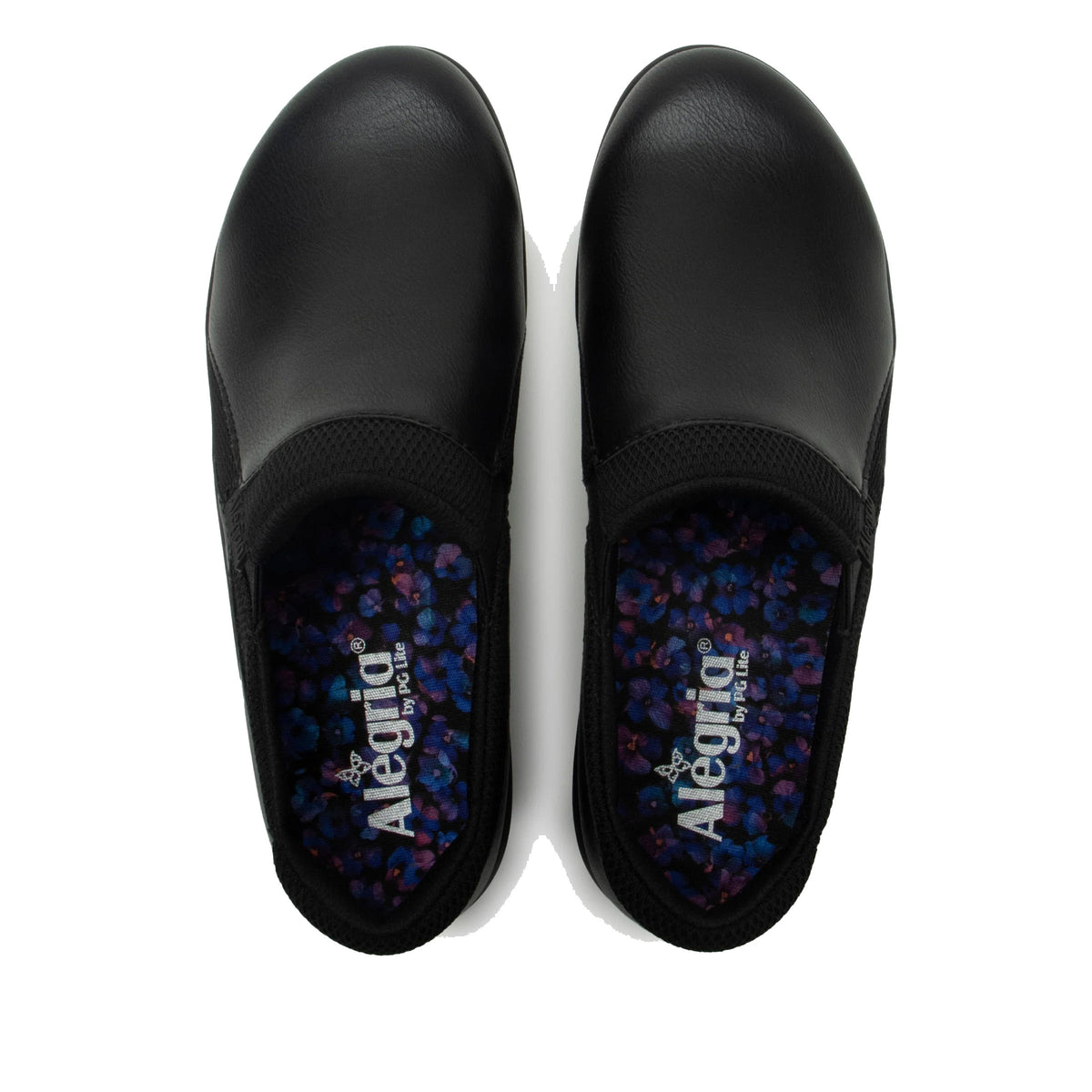 ALEGRIA DUETTE SLIP ON CLOG JET BLACK - WOMENS