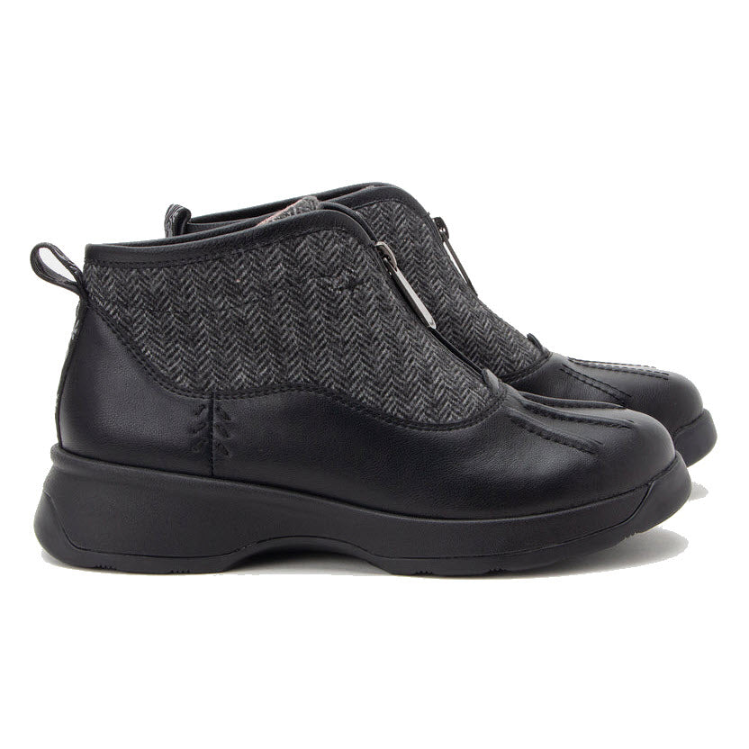ALEGRIA JUNYPUR FRONT ZIP WATERPROOF BOOT BLACK - WOMENS