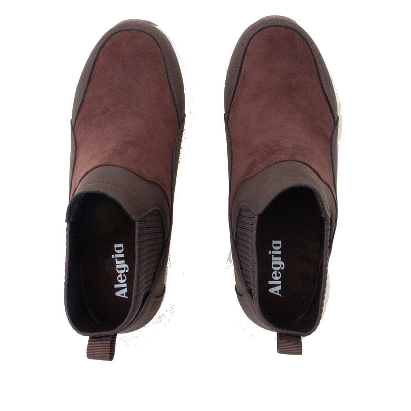 ALEGRIA RYNAE STRETCH CHELSEA BOOT BROWN - WOMENS
