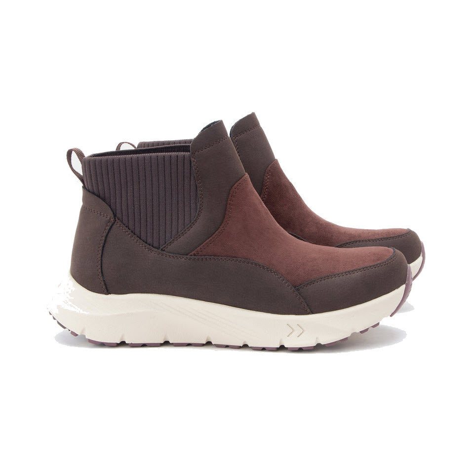 ALEGRIA RYNAE STRETCH CHELSEA BOOT BROWN - WOMENS