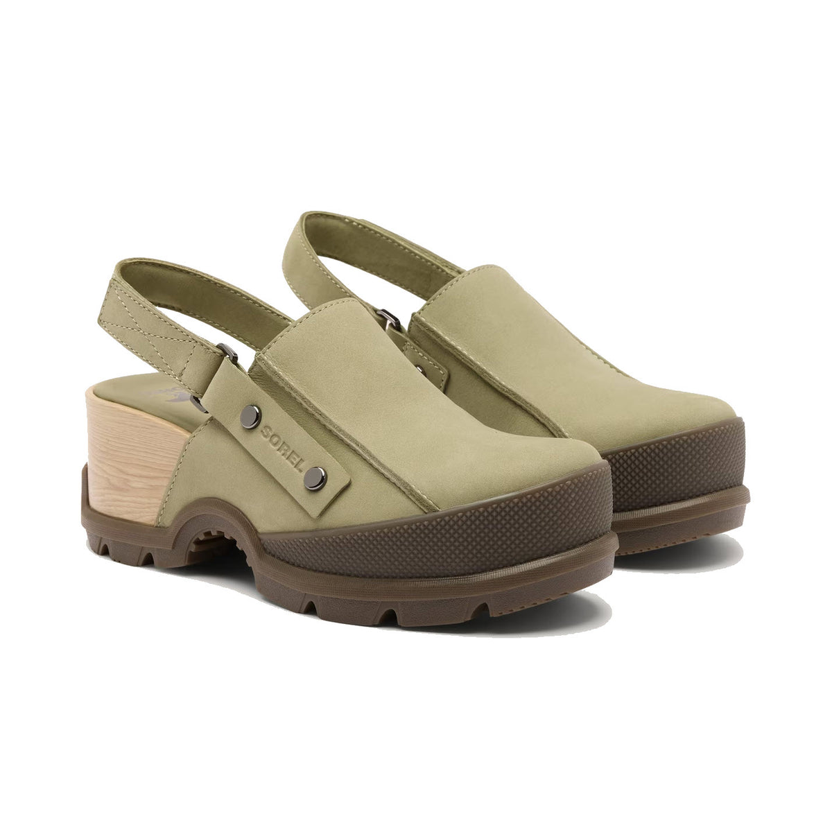 SOREL ROAM N CLOG RBR DUSTY TWILL GUM - WOMENS