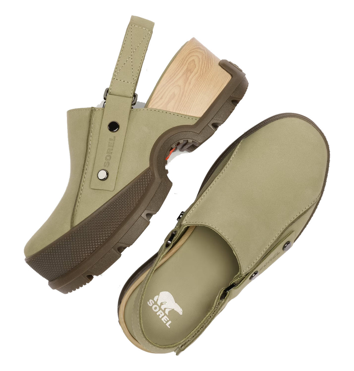 SOREL ROAM N CLOG RBR DUSTY TWILL GUM - WOMENS