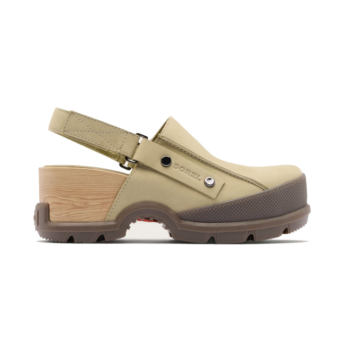 SOREL ROAM N CLOG RBR DUSTY TWILL GUM - WOMENS