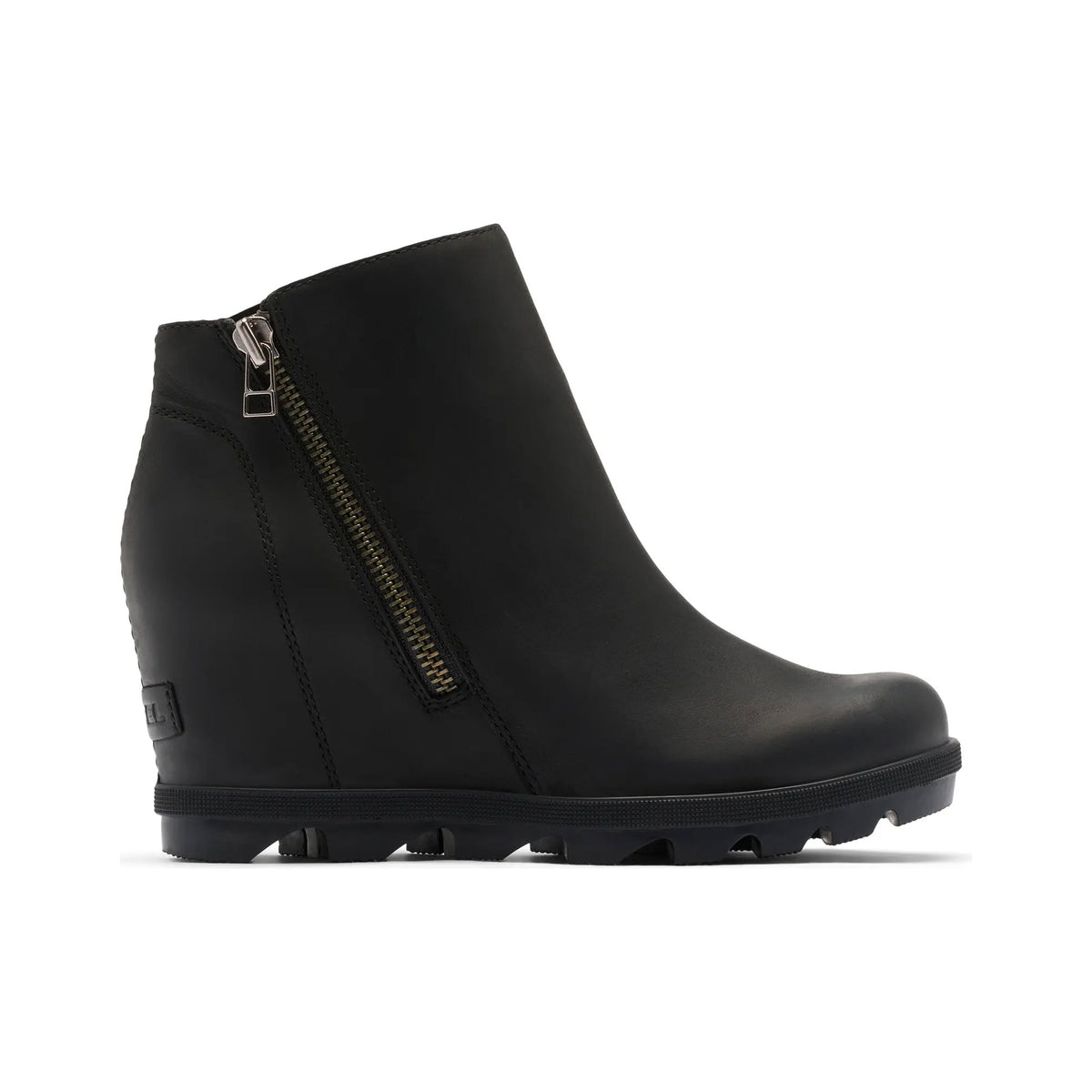 SOREL JOAN RHAPSODY ZIP WEDGE BOOT BLACK - WOMENS