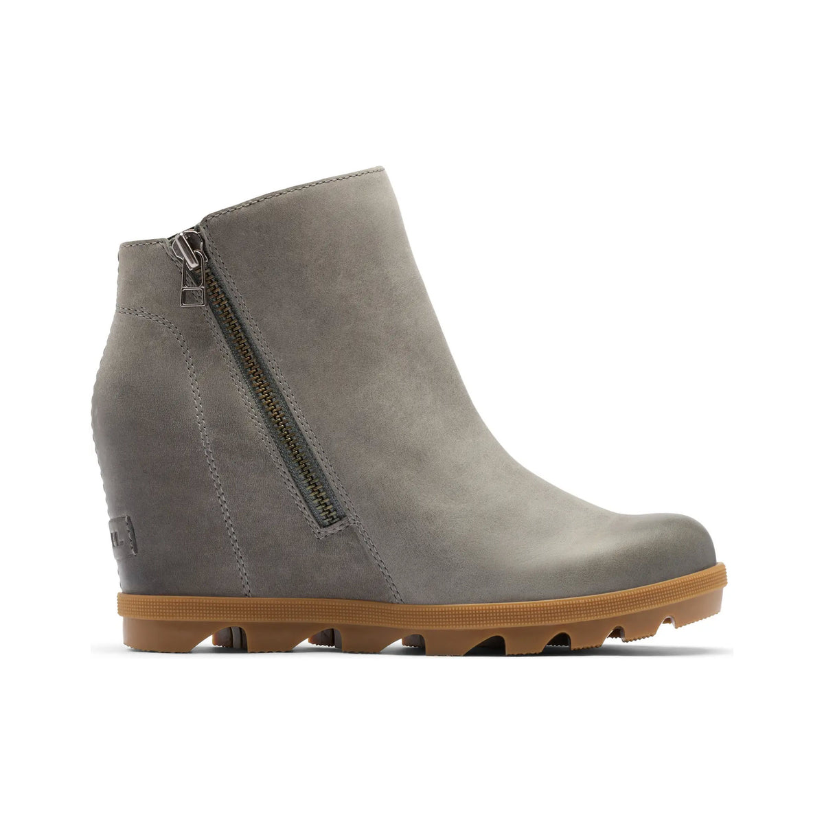 SOREL JOAN RHAPSODY ZIP WEDGE BOOT QUARRY - WOMENS