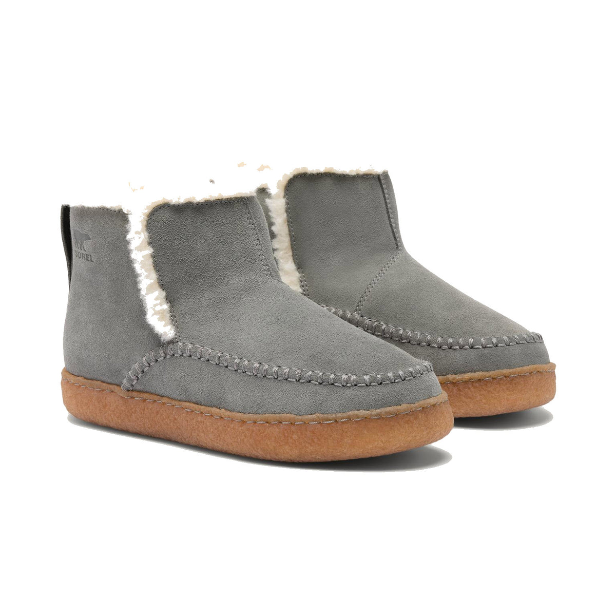 SOREL NAKISKA III BOOTIE VELVET GRAY - WOMENS