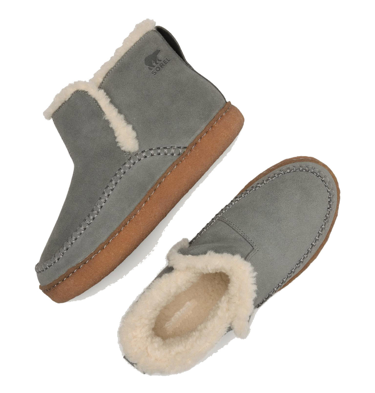 SOREL NAKISKA III BOOTIE VELVET GRAY - WOMENS